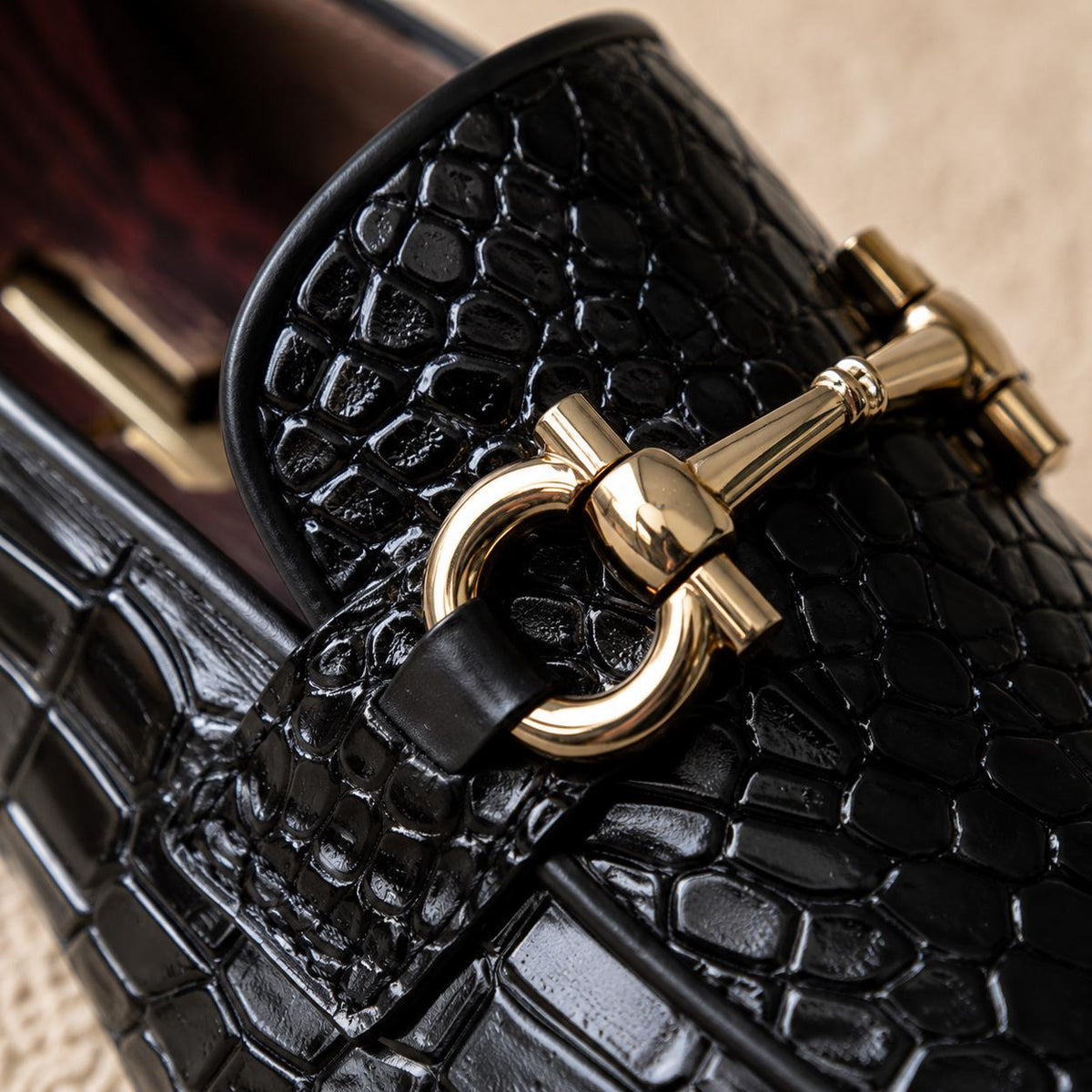 The Harrington — Alligator-Embossed Bit Loafer