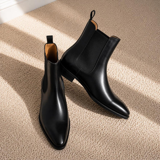 The Kingsley — Polished Leather High-Shaft Chelsea Boot